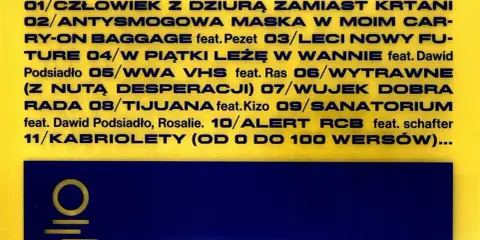 Taco Hemingway pocztówka z WWA, lato '19. Utwory z albumu "Pocztówka z WWA" Taco Hemingwaya, lato 2019.
